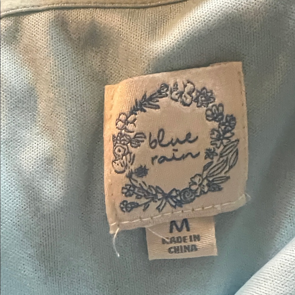 Blue Rain Light Blue Floral Square-Neck Romper - Picture 3 of 3